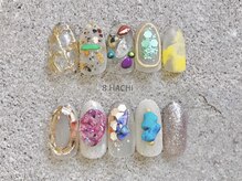 8(HACHI)/[ネイル]カラフルアートネイル☆