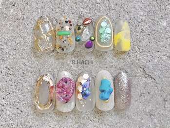 8(HACHI)/[ネイル]カラフルアートネイル☆