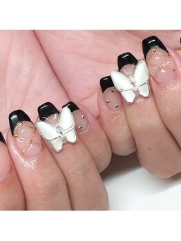 ネイルズニコ(Nails nico)/バラフライパーツネイル