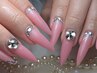【チップ】10本長さ出し＋パーツデザイン90分コース　※持ち込み画像ＯＫ