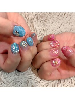 グラマラス アンジェアイ 荻窪店(glamourous ange eye)/夏ネイル