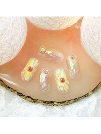 定額¥7500 雫とひまわり