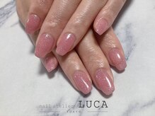ネイルアトリエルカ(nail atelier LUCA)/M-590 大人上品ピンクラメネイル