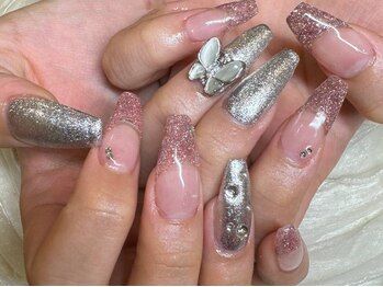 アンドハッピー(AND Happy)/ギラギラデザインネイル