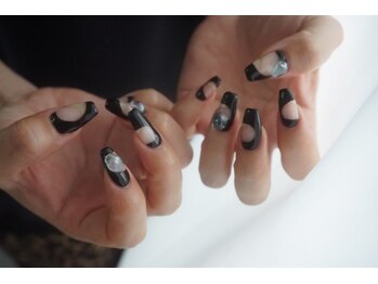 ブラックアートネイル