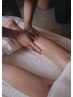 全身マッサージ+ふくらはぎ・足裏＋頭痛・眼精疲労　75分　¥6500