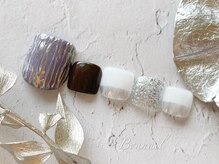 ボネール(nail ＆ eyelash Bounail)/メタリック フレンチ フット