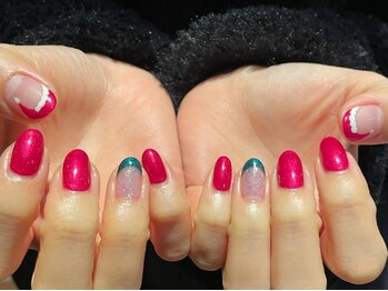 エムスラッシュ ネイル 新百合ヶ丘店(M.SLASH)/クリスマスカラーネイル