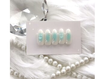 冬限定チークネイル