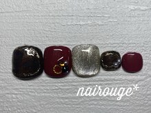 ネイル―ジュ 札幌大通店(nairouge*)/フット♪囲みべっこうネイル♪