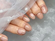 ネイルモア 藤が丘店(nail mor.)/桜ピンクラメ(パーツ追加)