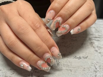 ルディーネイル(Rudy Nail)/ハートビジューネイル