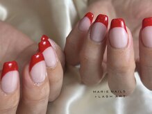 マリー ネイルズアンドラッシュアート モザイクモール港北店(MARIE NAILS & LASH ART)/カラーフレンチ 　0626a
