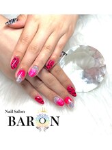 バロン 本厚木店(BARON)/ピンクゼブラネイル！