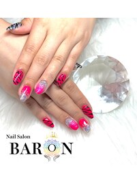 ピンクゼブラネイル！