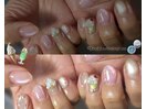 バブルホロメロンソーダ夏ネイル