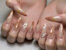 海外風ニュアンスミラーネイル