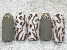 レイネイル 岐阜茜部店(RAY NAIL)/ゼブラ×レオパード