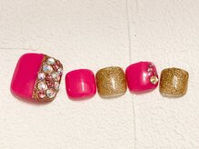 ミンクスタイル 浜松町店/キラキラフットネイル