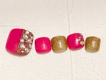 ミンクスタイル 浜松町店/キラキラフットネイル