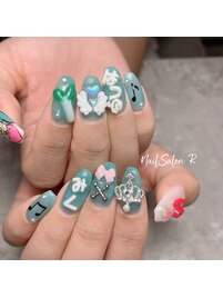 初音ミク様推しネイル♪