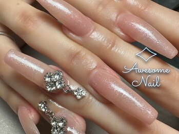 オーサムネイル(Awesome Nail)の写真/長さ出しが得意なサロン◎不揃いな自爪も長さ出しでスラッと美爪に変身★爪のお悩み解消で気分もUP！