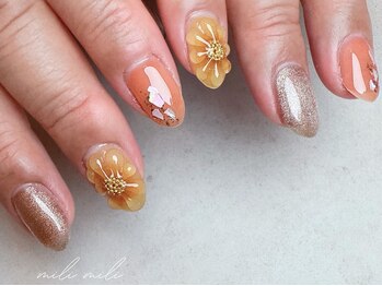 ひまわりネイル