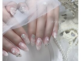 冬のキラキラガーリーネイル