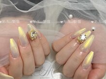 エムプラスネイル 新宿(M+Nail)/長さ出し★オーロラ