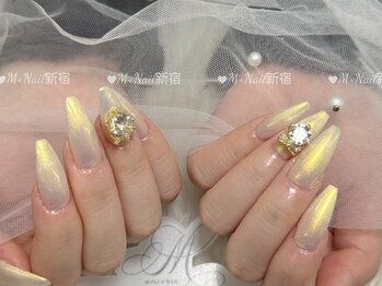 エムプラスネイル 新宿(M+Nail)/長さ出し★オーロラ