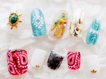 ネイリシャス(NAILICIOUS)/手描きエスニック♪