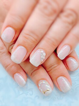 ホワイトラメグラデーション♪