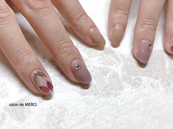 サロン ド メルシー(Salon de MERCI)/お花ネイル☆