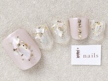 アイネイルズ 三宮店(I nails)/上品クリアシェル￥7000