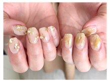 マニネイル 高の原店(mani nail)/フラワー×ニュアンスネイル