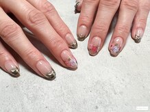 プルメリア(Plumeria)/【ハンド】手描き花柄×ミラー