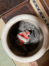 たにあん/火鉢を使用