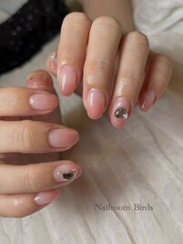 ビジュー×グラデーション