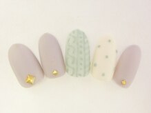ネイルサロン ロゼオ(Nail salon Roseo)/■渋谷>7990円/ニットネイル