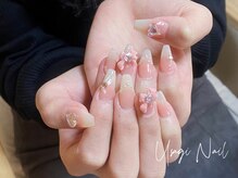 ウサギネイル 新大久保店(usagi nail)/マグネットフレンチ秋可愛い