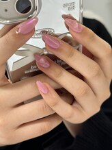 フラワーズネイル(flowers nail)/ツヤ/ピンクガーリー