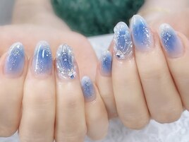 人魚の鱗ネイル