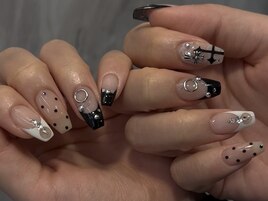 お洒落フレンチクロスネイル