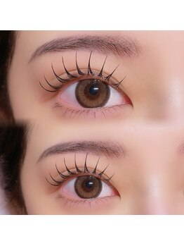 シェリー 梅田店(Cherie)の写真/軽い付け心地でモチ抜群!フラットラッシュ120本¥4980にプラス料金でワンホンマツエクに変更も可能◎