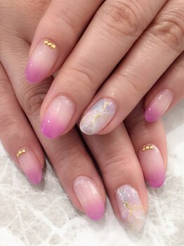 レディグリッター(Lady glitter)/パープルグラデ&大理石風