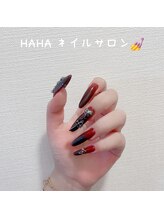 ハハ(HAHA)/黒＆赤　