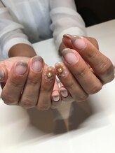 ネイルズニコ(Nails nico)/ぷっくりフラワーネイル