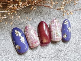 ツイードビジューネイル♪