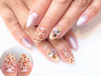 ネイルコレクション ピンク(Nail Collection Pink)/ジェル定額¥8990★レオパード