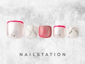 ネイルステーション たまプラーザテラス店(NAIL STATION)/大理石ネイル／パラジェル